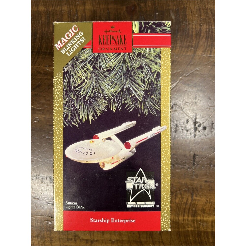 Hallmark 1991 Star Trek Starship Enterprise 25th Anniversary Ornament Boxed